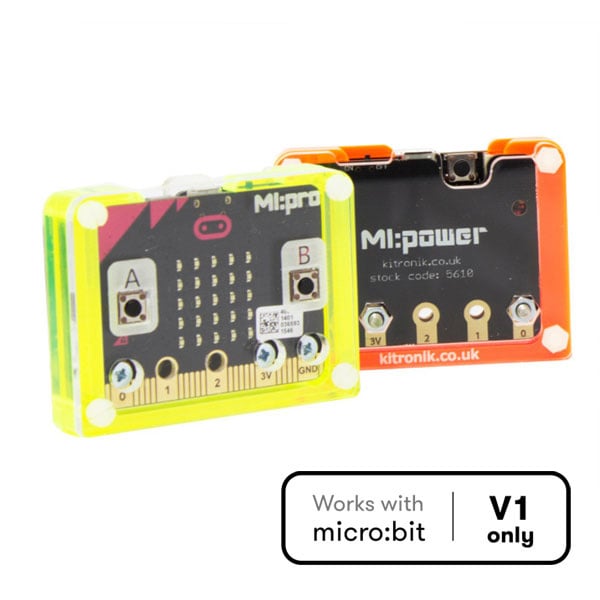 Kitronik MI:power Case for the BBC micro:bit - Clear