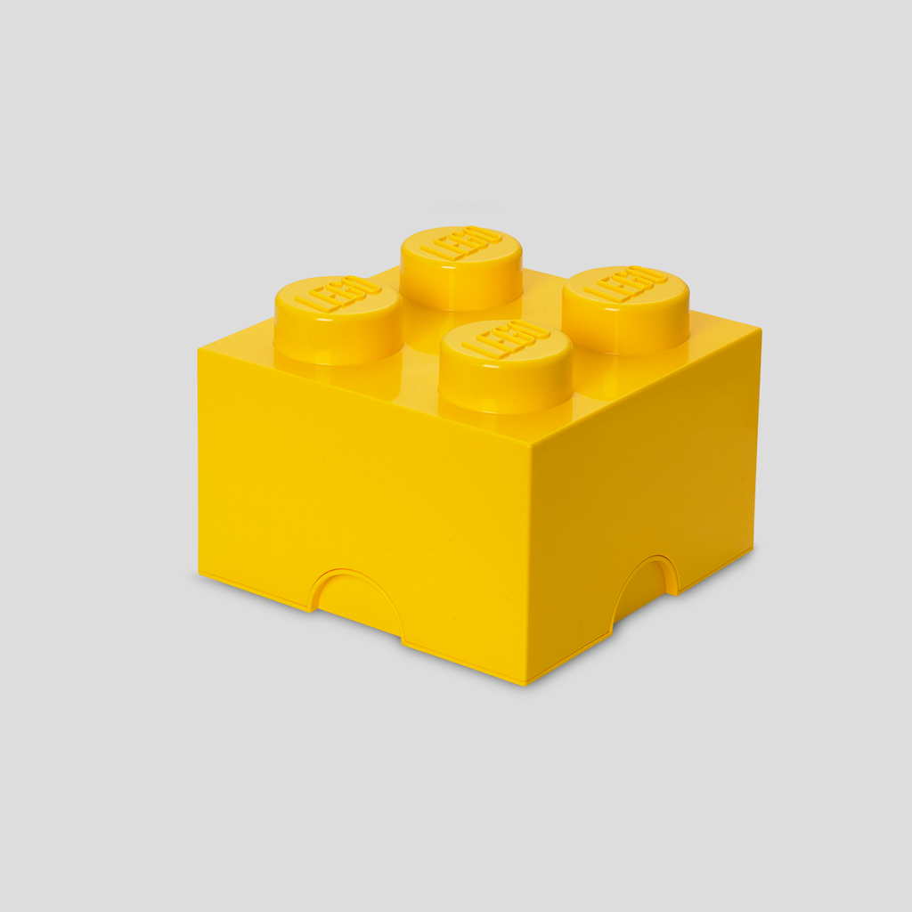 Storage box LEGO® brick 2x2 yellow