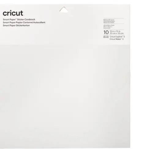 Cricut smart paper sticker cardstock white (33x33)