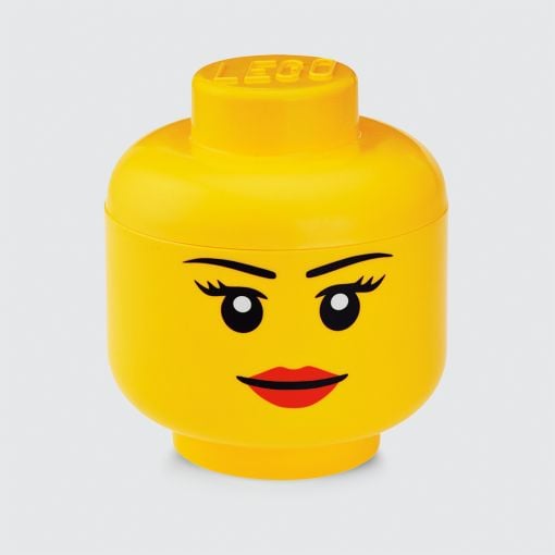 Boîte de rangement LEGO® tête Fille 24x27cm