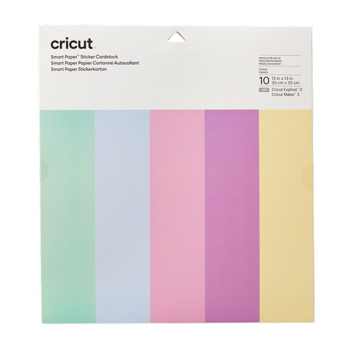 [CRI-2008320] Cricut Smart Sticker Cardstock 33x33cm 10 sheets (Pastels)